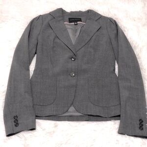 Banana Republic Stretch Grey Pinstripe Blazer Size 2